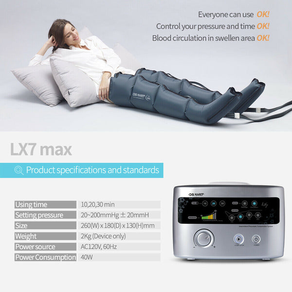 "LX7 Max" Système de thérapie par compression d’air